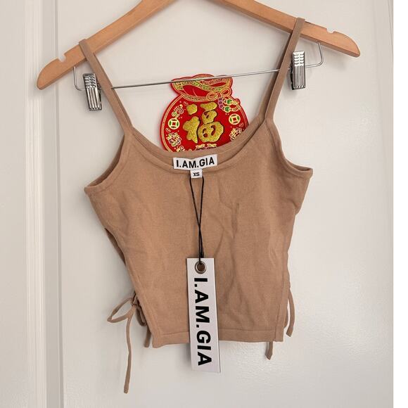 I.AM.GIA | NEW Fiorenza 2-Pieces Set Tan XS Kendall Jenner Blogger Fav Celeb LA - Picture 3 of 8